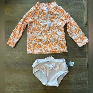 Orange and Pink Kids Swim Set